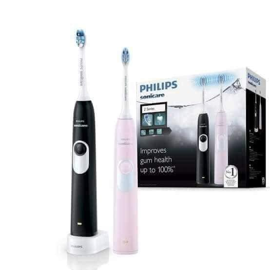 Set 2 Bàn Chải Điện Philips Sonicare HX6232/41 ( màu Đen+Hồng )