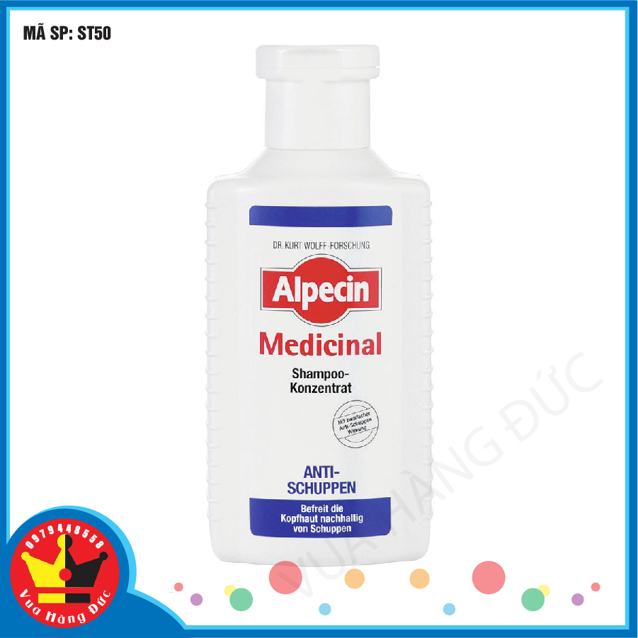 Dầu Gội Thảo Dược Đặc Trị Gàu Alpecin Medicinal Anti-Schuppen, 200mlDầu Gội Thảo Dược Đặc Trị Gàu Alpecin Medicinal Anti-Schuppen, 200ml [Xách tay Đức giá gốc]