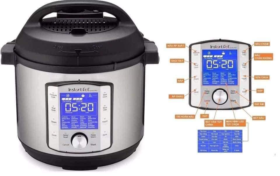 NỒI ÁP SUẤT ĐIỆN ĐA NĂNG INSTANT POT DUO EVO PLUS 10in1 6QT (5,7 lít) [Xách tay Đức giá gốc]