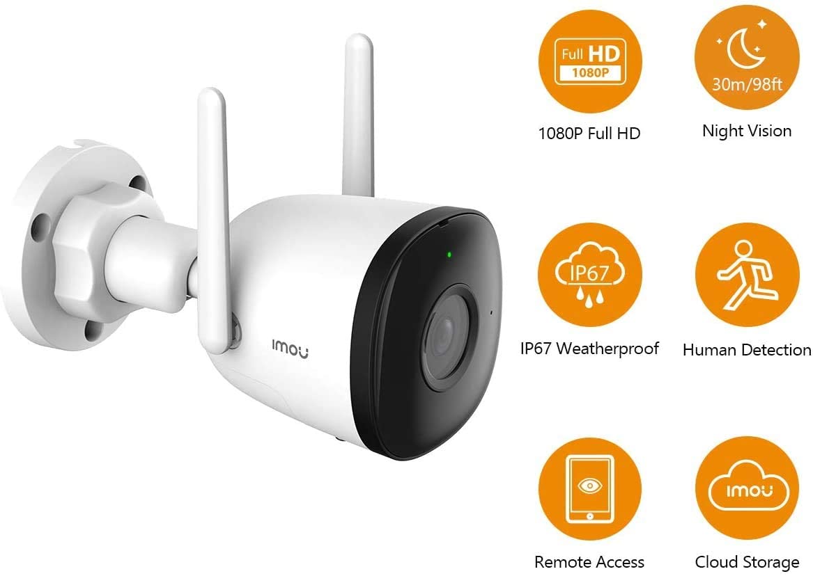 Camera không dây ngoài trời IMOU IPC-F42P 4MP, cảnh báo chuyển động, hỗ trợ  Wifi Hotspot