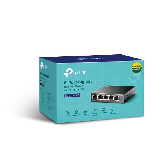 Switch PoE TPLink TL-SG1005LP 5-Port Gigabit Desktop Switch with 4-Port PoE+