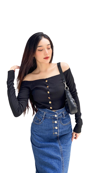 Quần short jean lưng cao khóa hông H2 - Hàng đẹp với giá tốt nhất