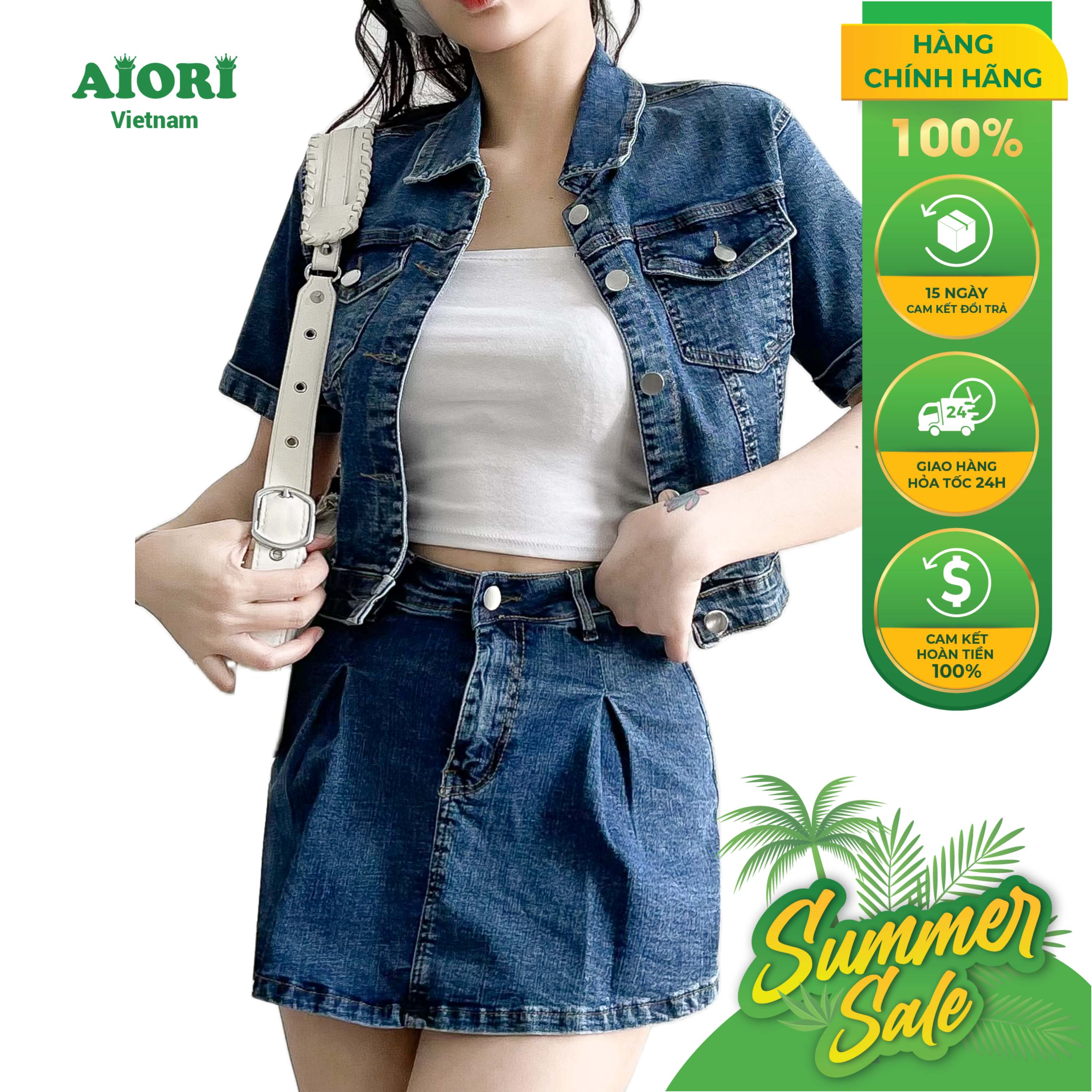 Set bộ gồm áo croptop cổ vest tay lỡ chân váy bút chì | Set Bộ Công Sở