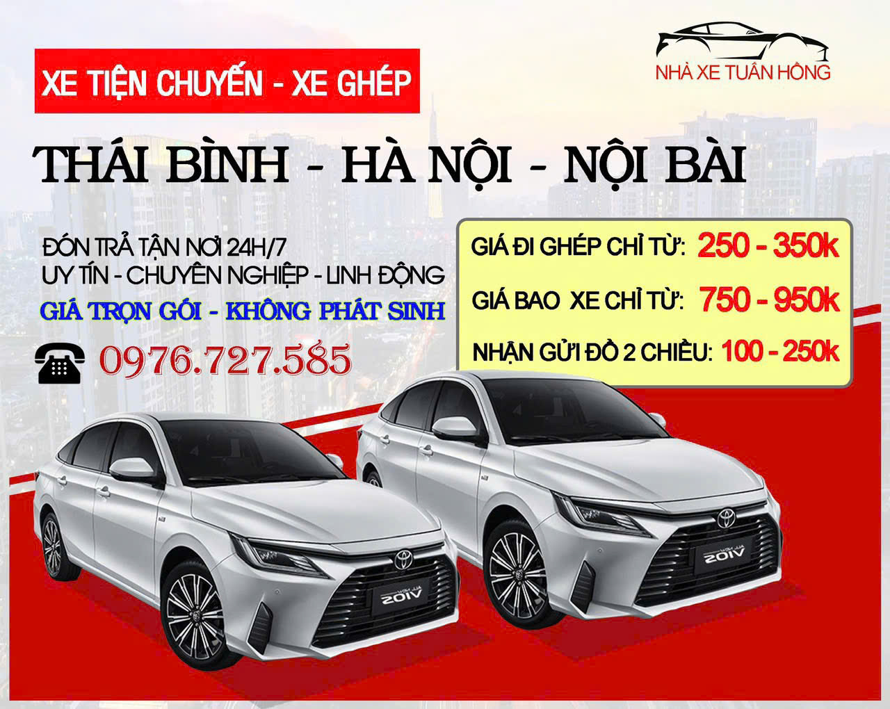 Tuyến xe Văn Lang ( Hưng Hà )  – Hà Nội – Nội Bài