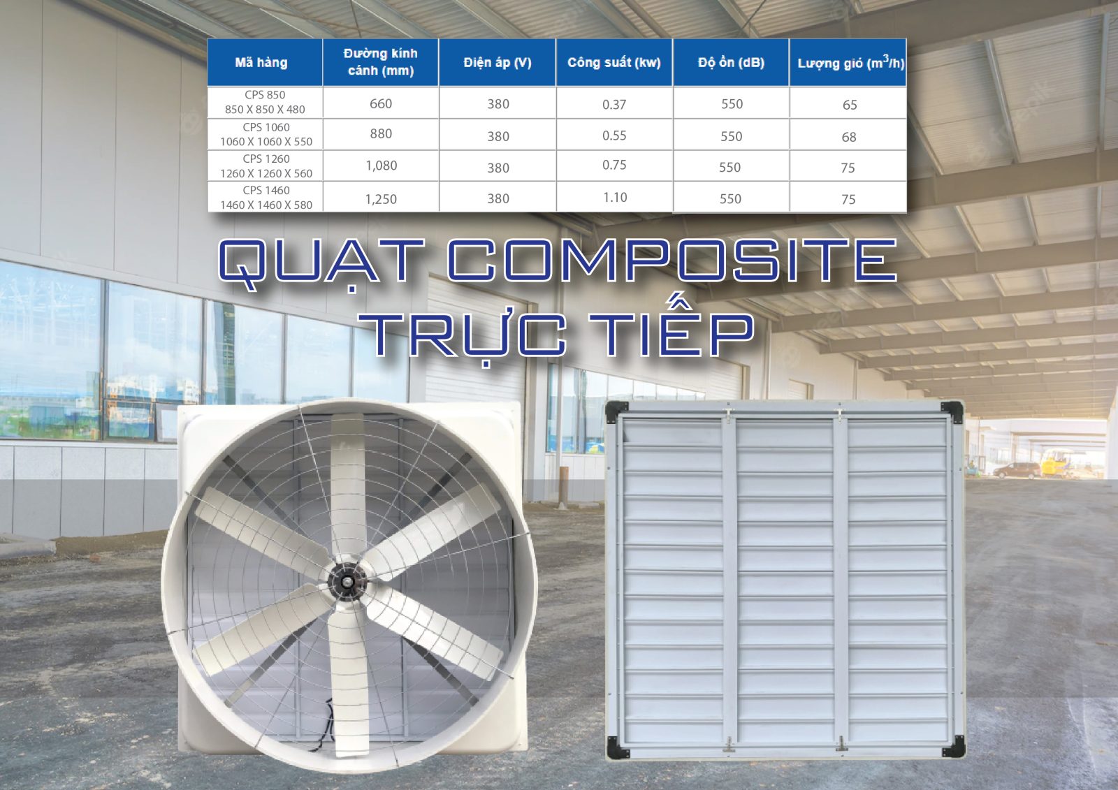 Ứng dụng quạt composite trong nuôi trồng và sản xuất công nghiệp Ứng dụng quạt composite trong nuôi trồng và sản xuất công nghiệp