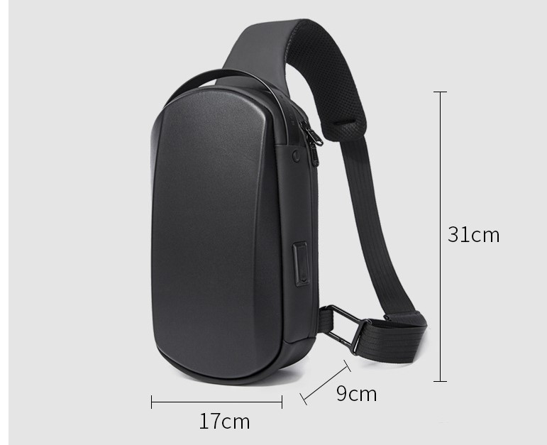 BANGE - Túi đeo chéo thời trang cực chất có ổ cắm USB -BG7213