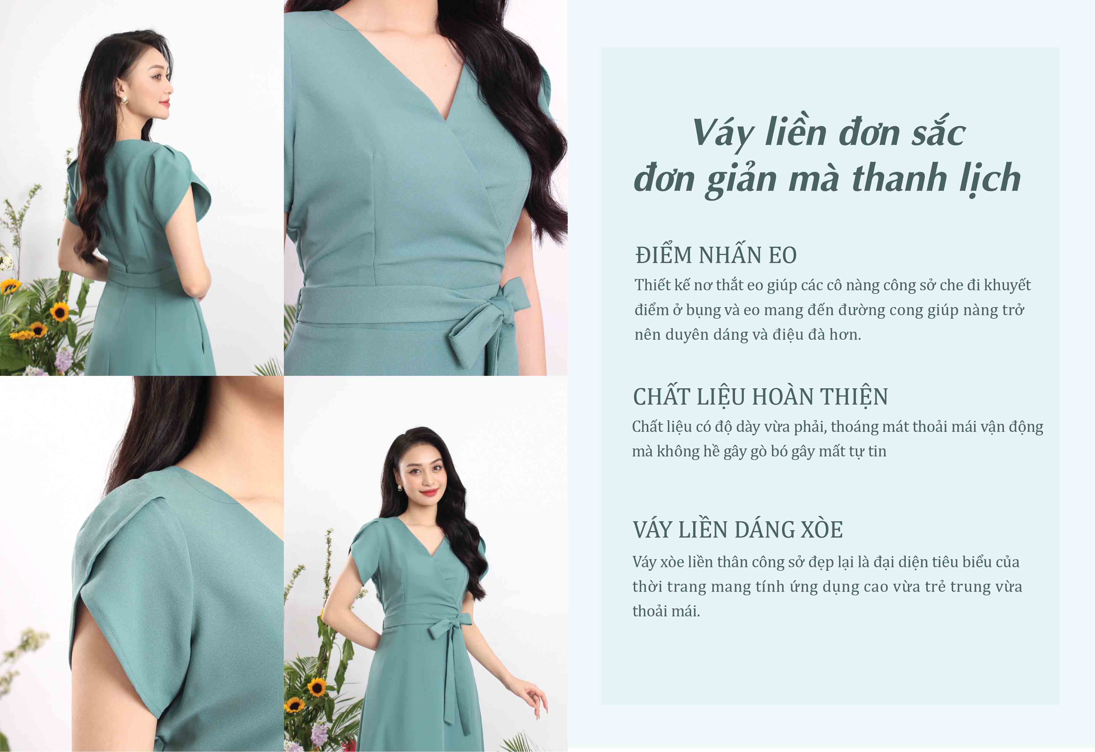 Mua 2023 Phụ nữ mới cho mùa hè Váy liền hoa nhỏ cổ chữ V dài tay phong cách  Hàn Quốc xuân thu váy xòe cỡ lớn trẻ trung thắt eo cho