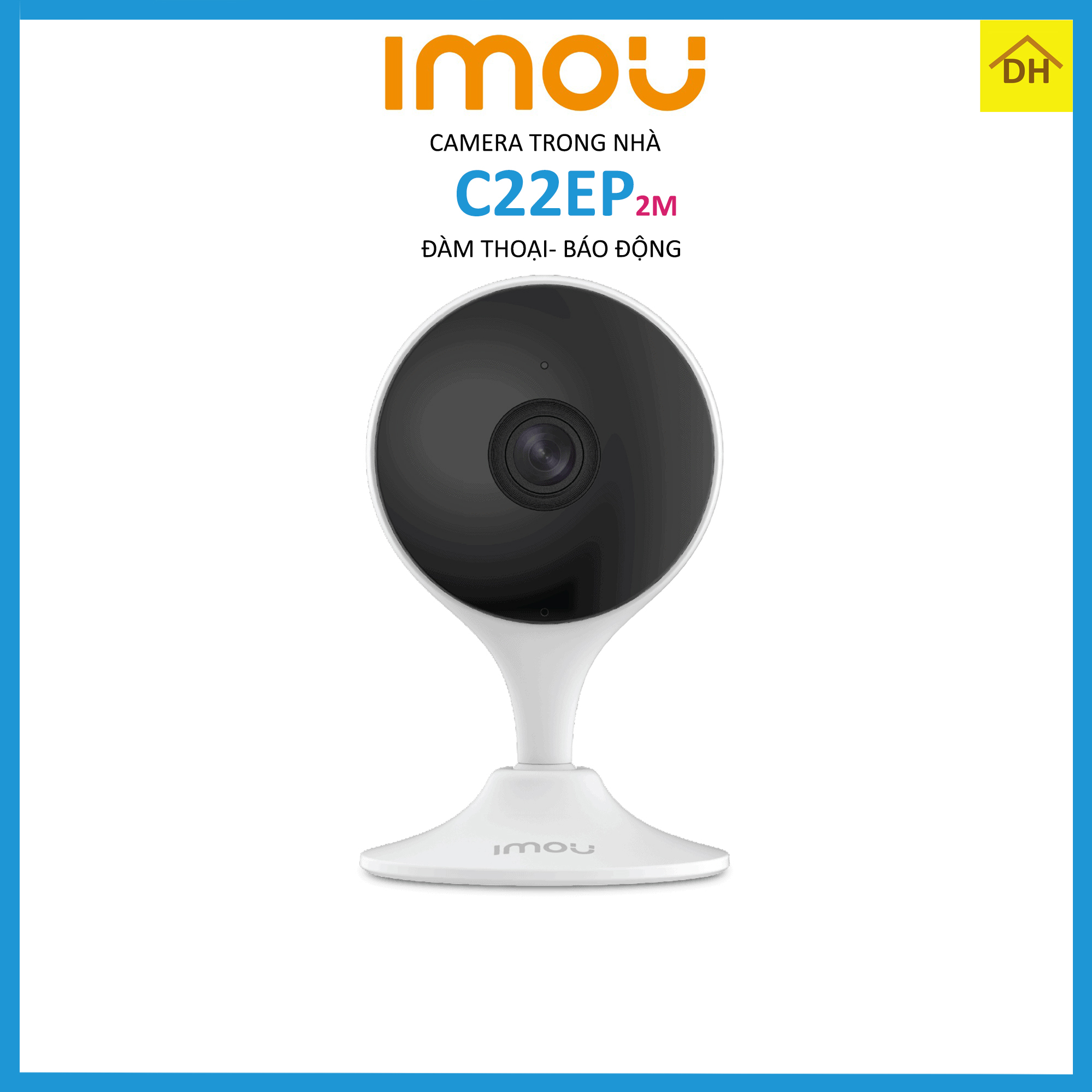 Camera IMOU C22EP 2M 1080p - Đàm Thoại 2 Chiều- Báo Động Chống Trộm- Góc Rộng 2.8mm Wifi Trong Nhà Chính Hãng