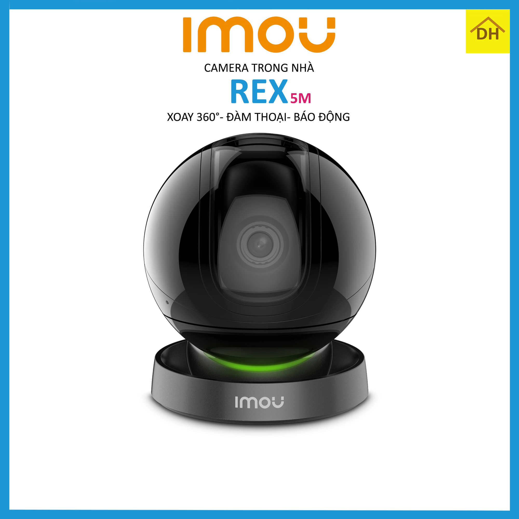 Camera IMOU REX 2D 5MP Độ Phân Giải 3K - Đàm Thoại 2 Chiều- Báo Động Chống Trộm- Wifi Trong Nhà Chính Hãng