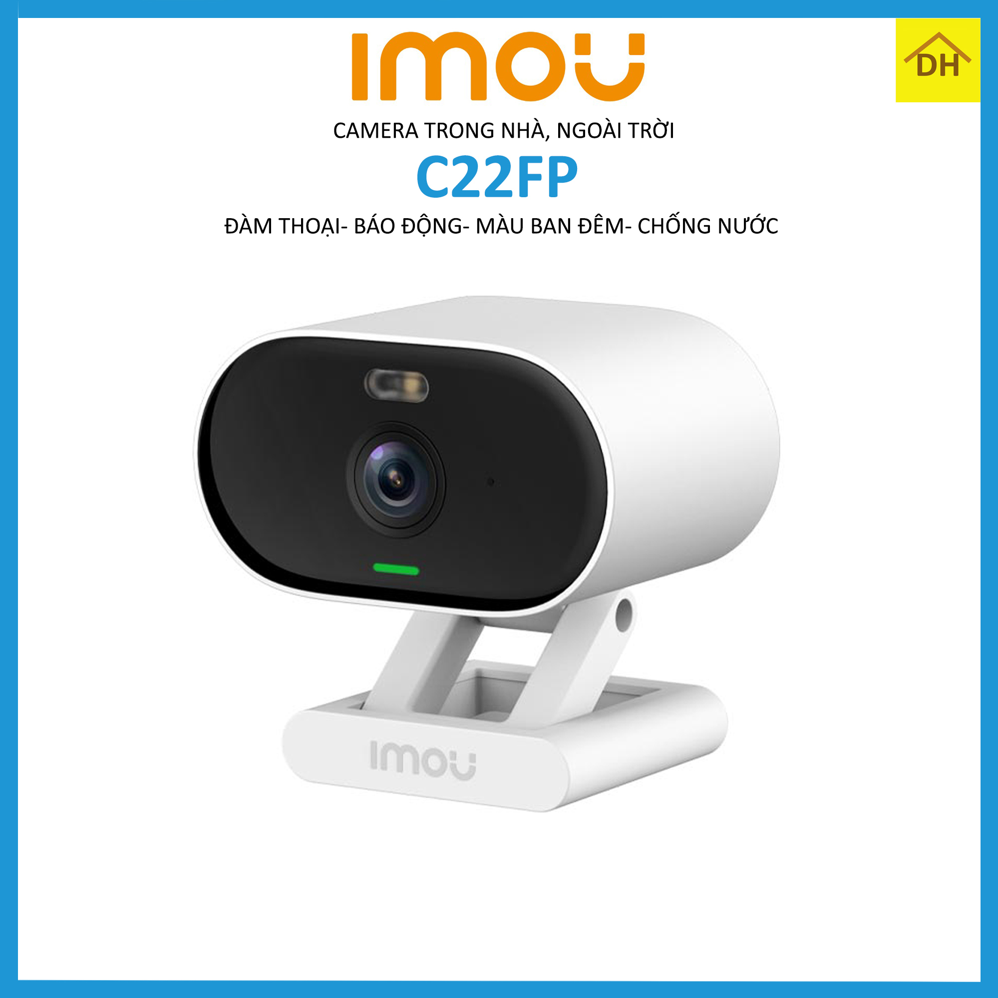 Camera IMOU C22FP 2M 1080p - Đàm Thoại Siêu To- Góc Nhìn Siêu Rộng- Báo Động Chống Trộm- Wifi Trong Nhà, Ngoài Trời Chính Hãng