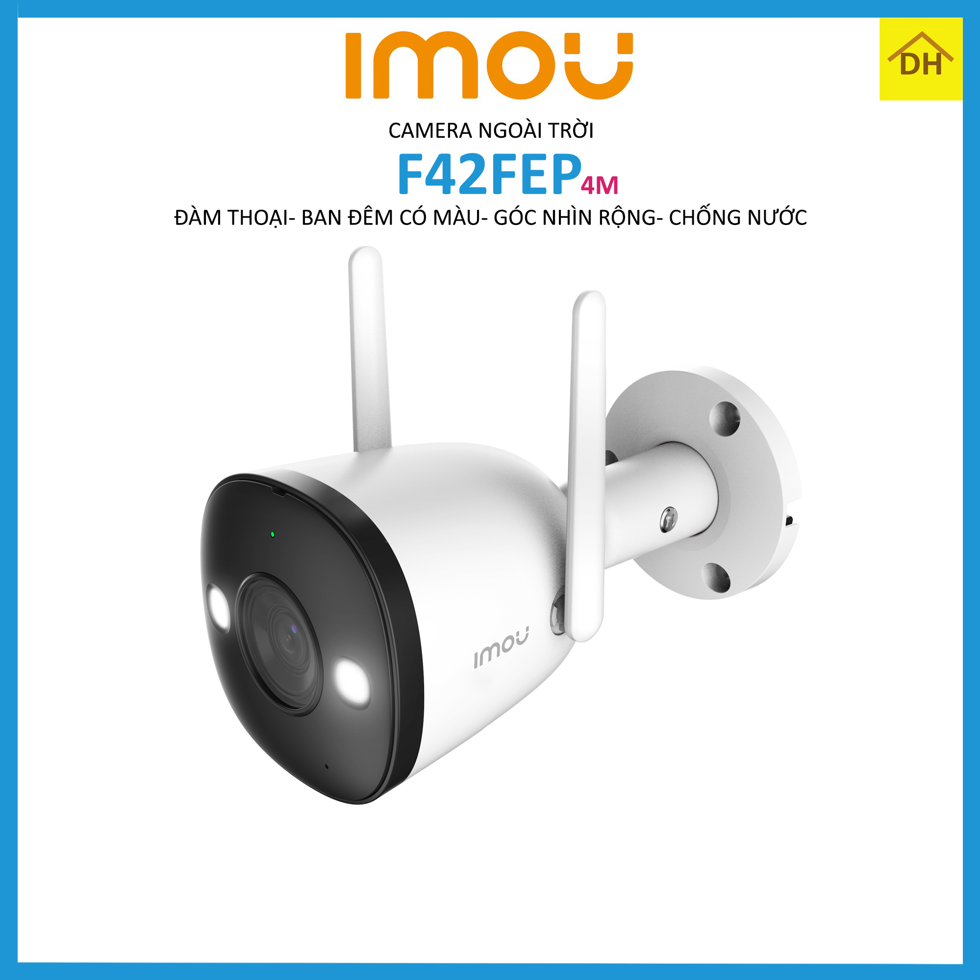 Camera IMOU S3EP Bullet 3 5MP- Đàm Thoại 2 Chiều- Ban Đêm Có Màu- Góc Nhìn Siêu Rộng - Wifi Ngoài Trời Chính Hãng