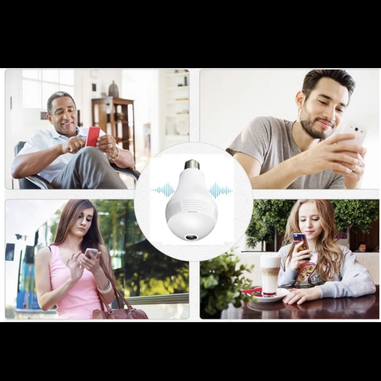 Camera YOOSEE LTVR96 Góc Quay 360 Độ Hình Dạng Bóng Đèn- Đàm Thoại 2 Chiều- Báo Động Chống Trộm- Wifi Không Dây Trong Nhà