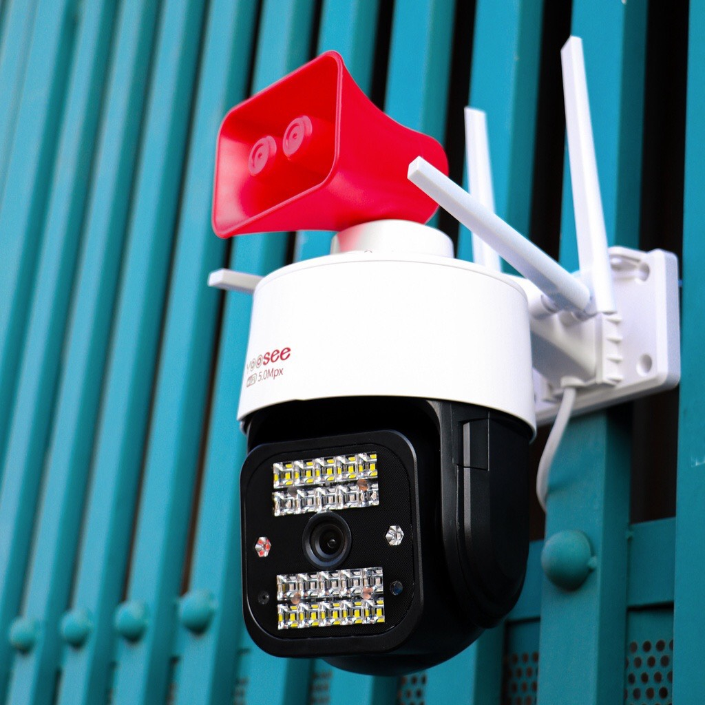 Camera YOOSEE PTZ (Loại lớn) Xoay 360 Độ QHD 5M- Đàm Thoại Hai Chiều- Báo Động Chống Trộm- Ban Đêm Có Màu- Wifi Không Dây Ngoài Trời