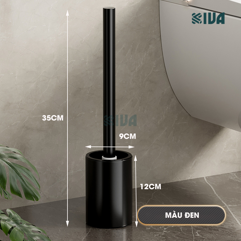 Chổi cọ, chà bồn cầu, toilet KIVA, chất liệu nhôm hàng không, không gỉ sét.