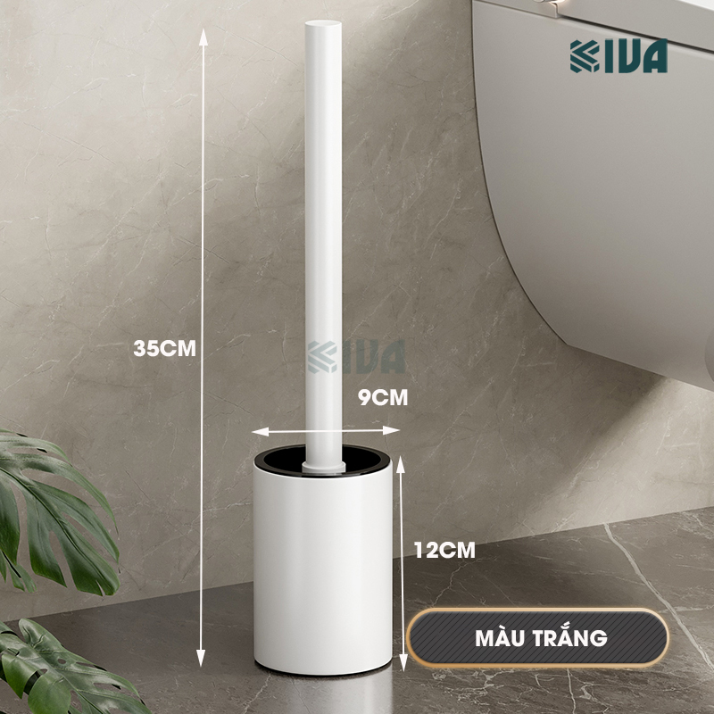 Chổi cọ, chà bồn cầu, toilet KIVA, chất liệu nhôm hàng không, không gỉ sét.