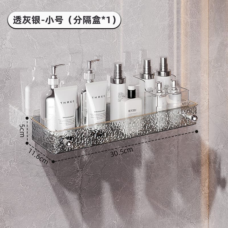 Kệ để đồ nhà tắm KIVA chất liệu Acrylic lắp đặt dán tường, thẩm mỹ, hiện đại và chắc chắn.