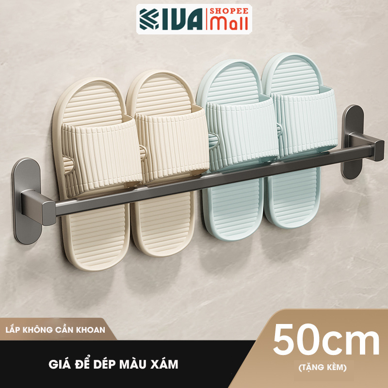 Giá Để Dép Trong Nhà Tắm KIVA Chất Liệu Nhôm Hàng Không Lắp Đặt Không Cần Khoan, Bảo Hành 2 Năm.