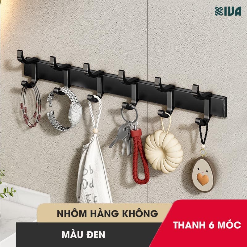 Móc Dán Tường Treo Đồ Chịu Lực Siêu Dính KIVA, Chất Liệu Nhôm Hàng Không, Lắp Đặt Không Cần Khoan, Sử Dụng Đa Năng.