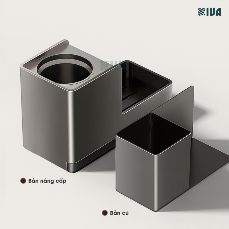 Chổi cọ, chà bồn cầu, toilet KIVA, chất liệu nhôm hàng không, không gỉ sét.