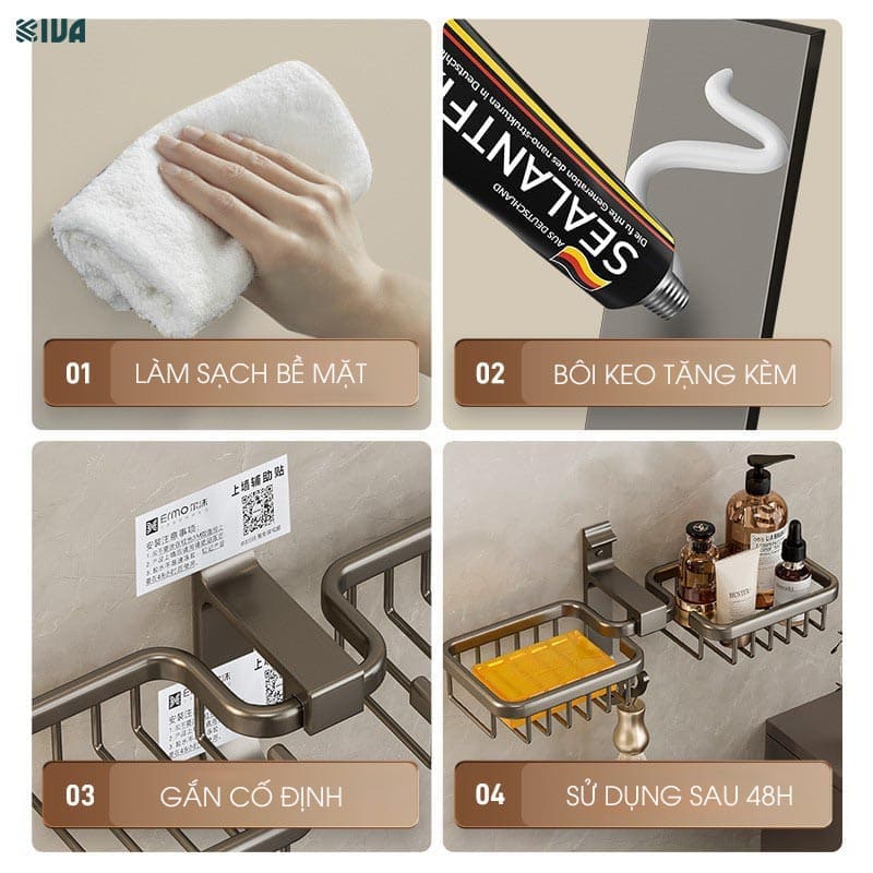 Khay đựng, để xà phòng KIVA, chất liệu nhôm hàng không, đa dạng chủng loại, mẫu mã.