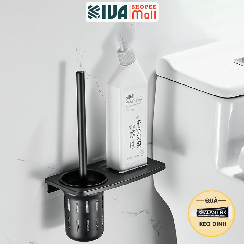 Chổi cọ, chà bồn cầu, toilet KIVA, chất liệu nhôm hàng không, không gỉ sét.