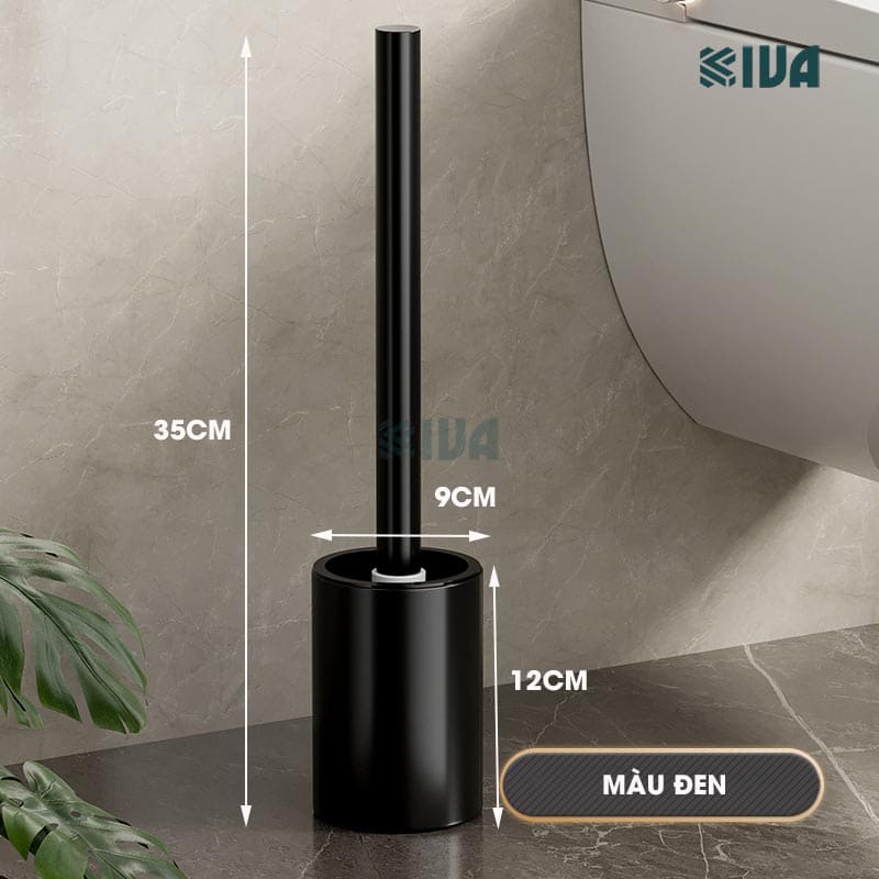 Chổi cọ, chà bồn cầu, toilet KIVA, chất liệu nhôm hàng không, không gỉ sét.