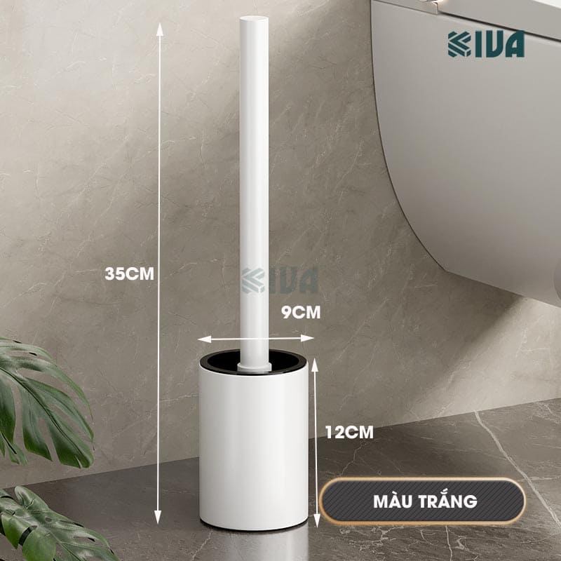 Chổi cọ, chà bồn cầu, toilet KIVA, chất liệu nhôm hàng không, không gỉ sét.