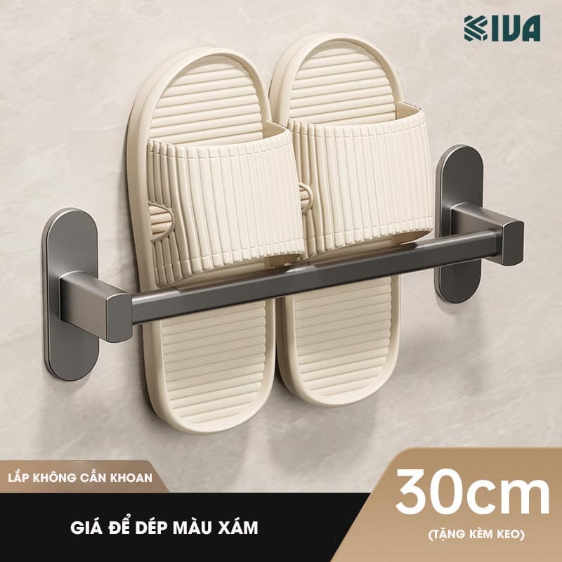 Giá Để Dép Trong Nhà Tắm KIVA Chất Liệu Nhôm Hàng Không Lắp Đặt Không Cần Khoan, Bảo Hành 2 Năm.