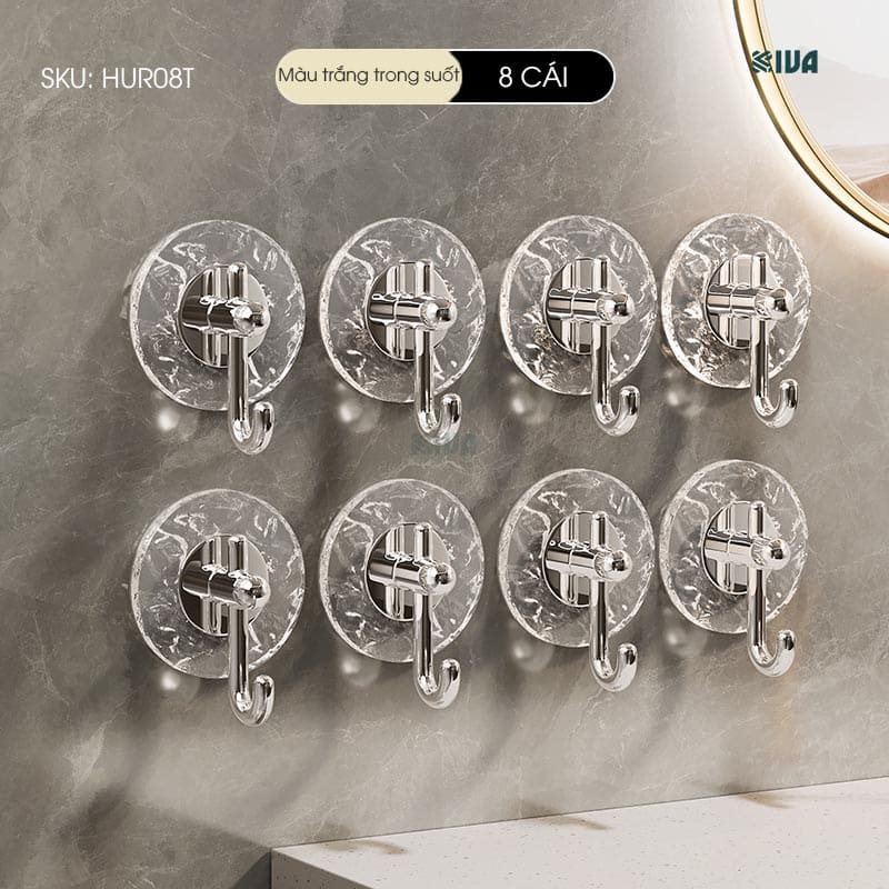 Khay xà phòng, kệ để xà phòng nhà tắm KIVA chất liệu Acrylic lắp đặt hút chân không.