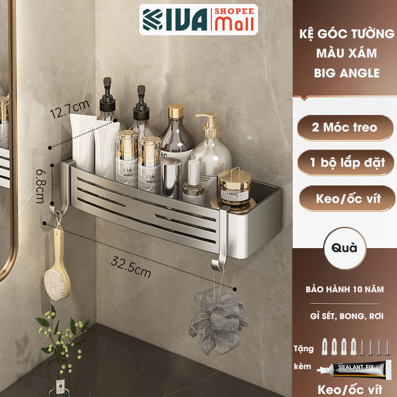 Kệ 3 chữ nhật BIG ANGLE màu trắng có thanh