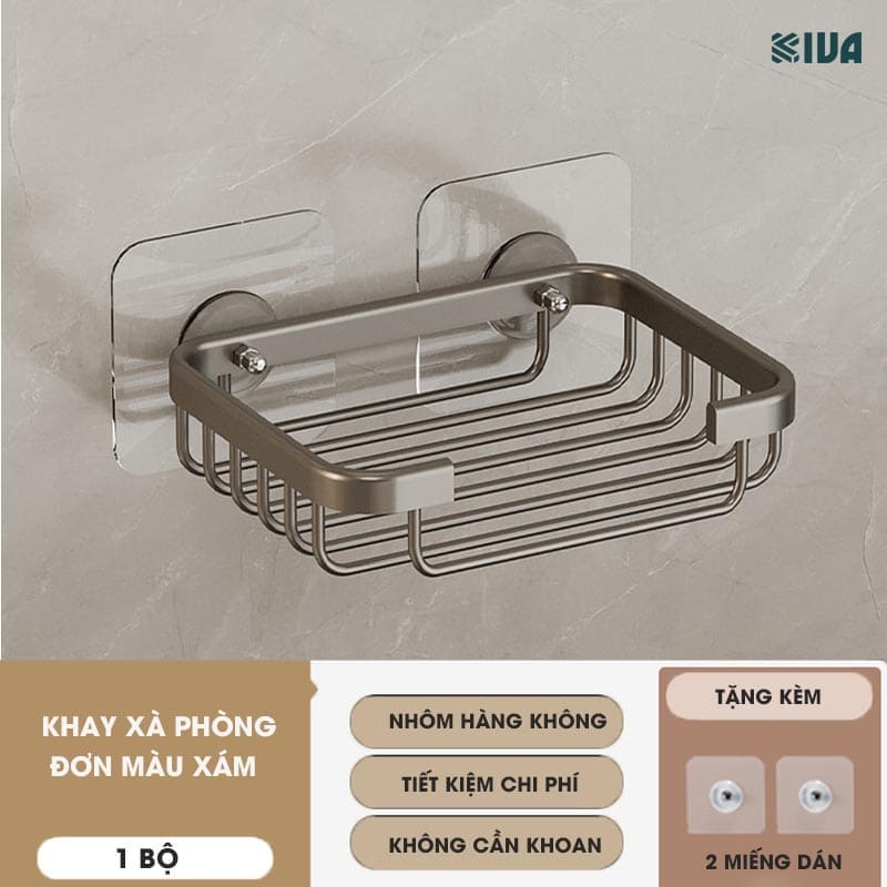 Khay đựng, để xà phòng KIVA, chất liệu nhôm hàng không, đa dạng chủng loại, mẫu mã.