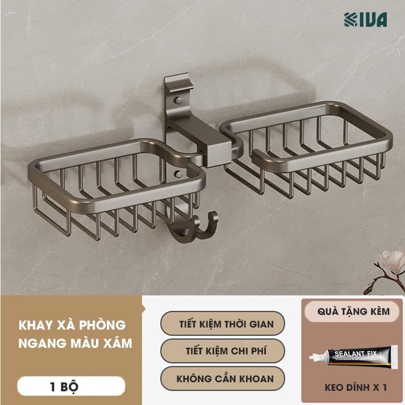 Khay đựng, để xà phòng KIVA, chất liệu nhôm hàng không, đa dạng chủng loại, mẫu mã.