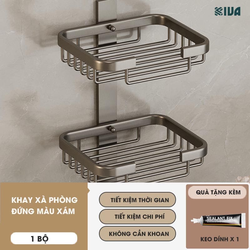 Khay đựng, để xà phòng KIVA, chất liệu nhôm hàng không, đa dạng chủng loại, mẫu mã.