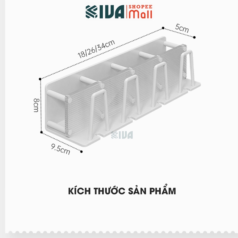 Kệ để, đựng bàn chải, kem đánh răng KIVA màu trắng sứ, bảo hành 10 năm.