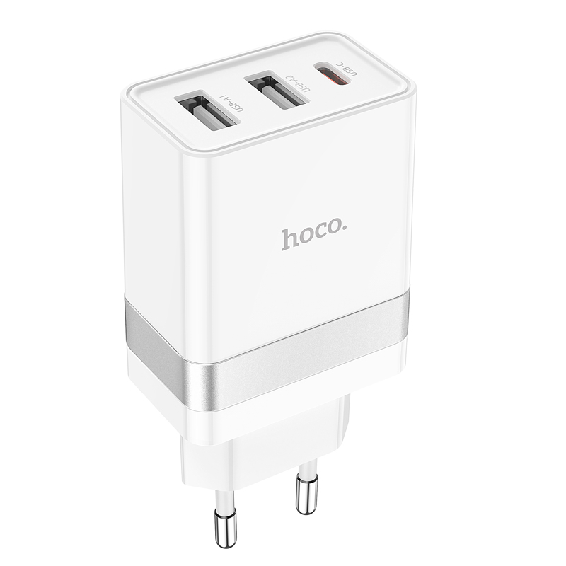 [SE151]Cốc sạc nhanh Hoco N21 Pro QC3.0+PD (2 USB+1 Type C) 30W