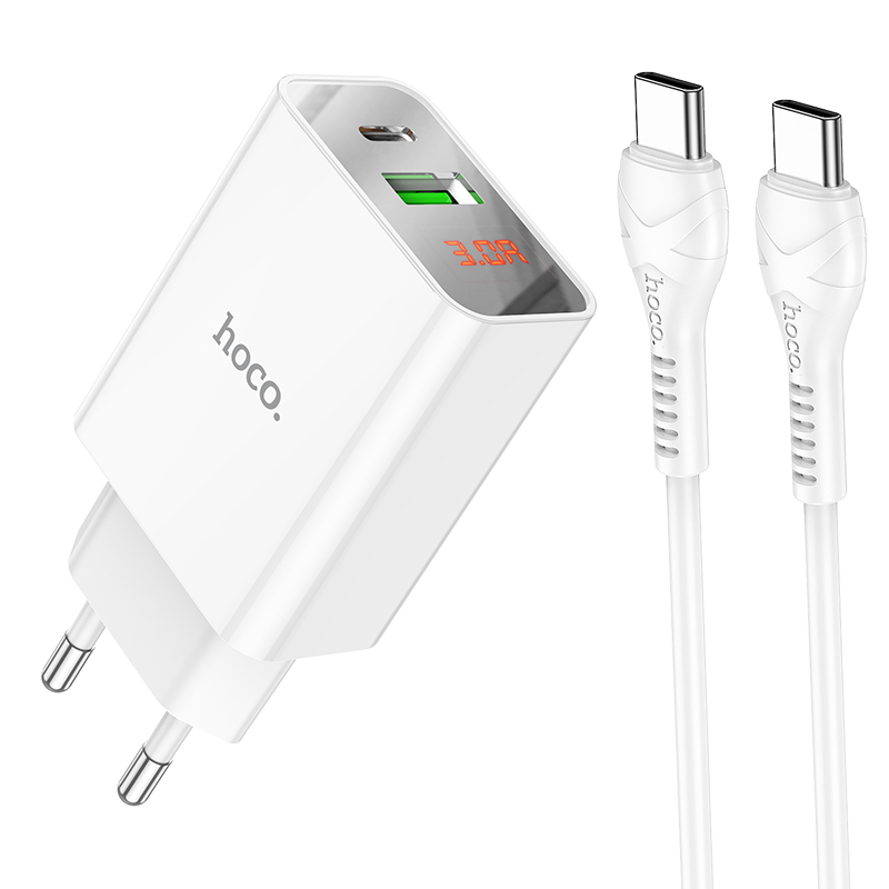 [SE94]BỘ CỐC CÁP HOCO C100A QC3.0+PD (TYPE C TO TYPE C)