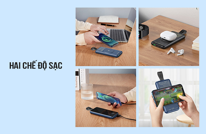 [SE385]Pin sạc dự phòng không dây 10000mAh PD20W Remax RPP-226 mã