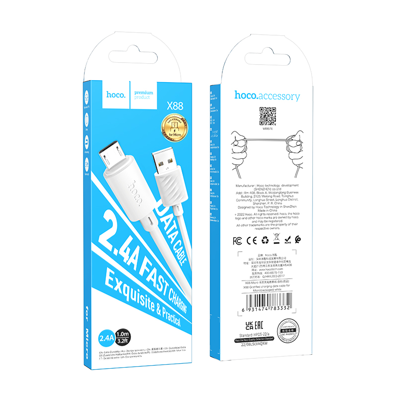 [SE8.9]Cáp Hoco X88 Micro Usb sạc Nhanh Quick Charge 3.0