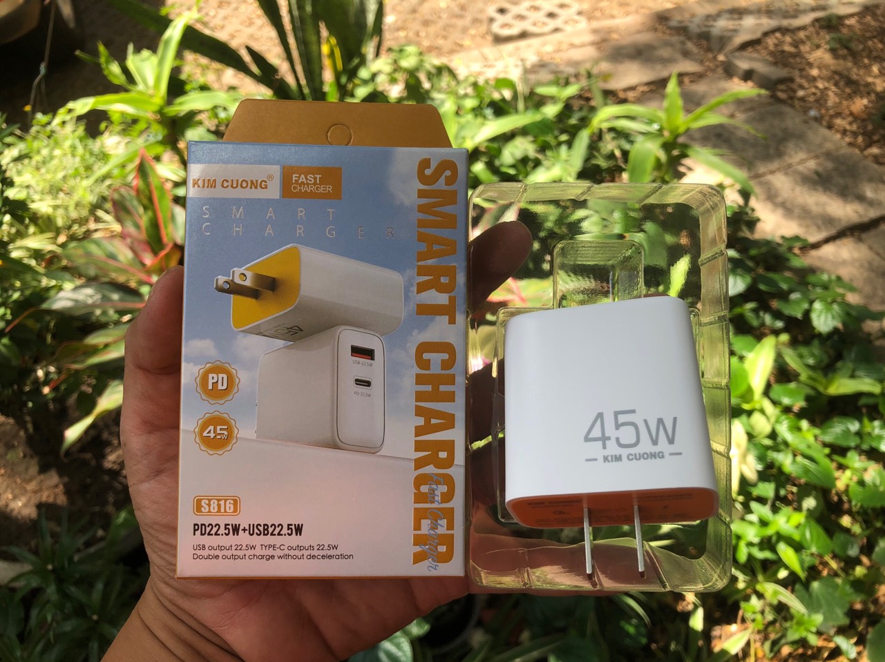 [SE67] Cóc sạc Chính hãng Kim Cương 45W S816 USB 22.5W + PD 22.5W