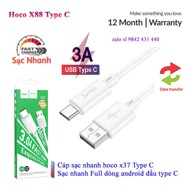 [SE10.5]Cáp Hoco X88 Type C
