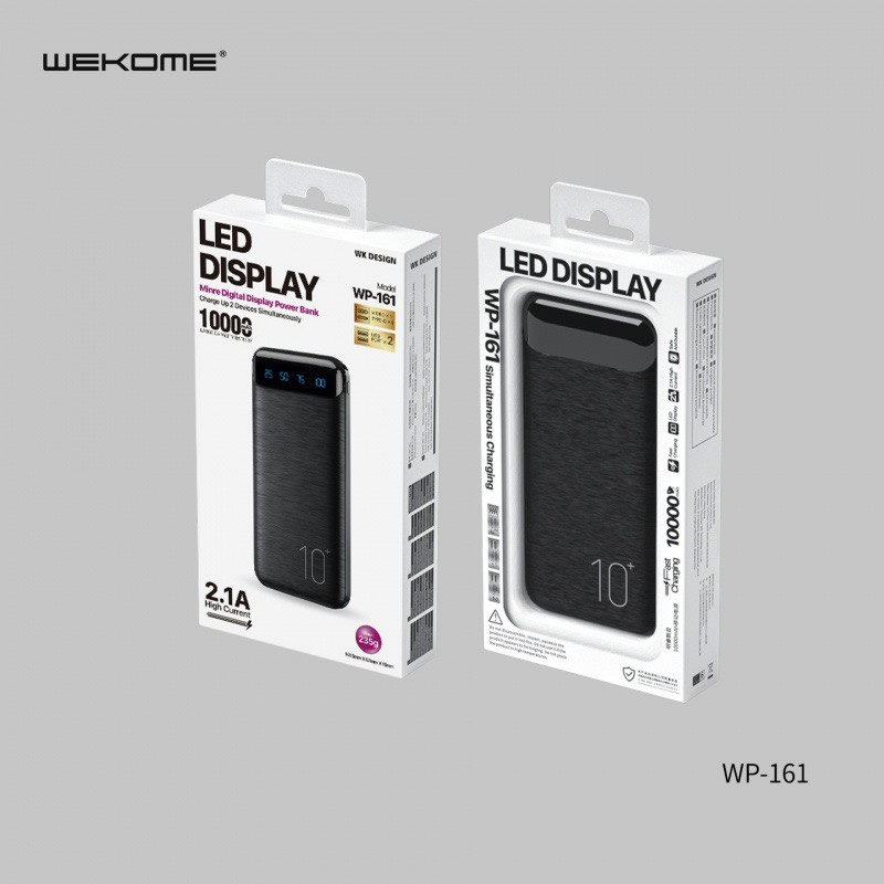 [SE130]Sạc Dự Phòng WEKOME WP-161 Dung Lượng 10000mAh Tích Hợp Màn Hình LED