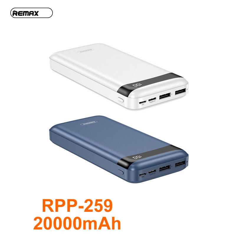 [SE240]Sạc Dự Phòng Remax RPP-259 20000mAh (Lõi Polymer, 2 Cổng Sạc Vào, 2 Cổng Sạc Ra)