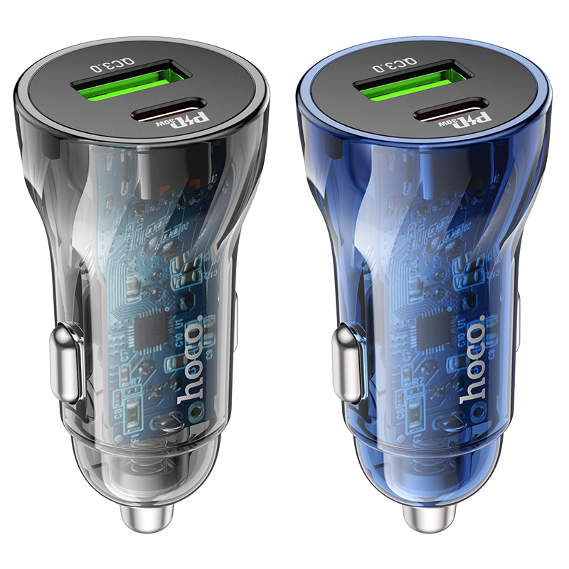 [SE75]SẠC XE HƠI HOCO Z47A CỔNG (A+C) 30W (PD/QC/FCP/AFC)