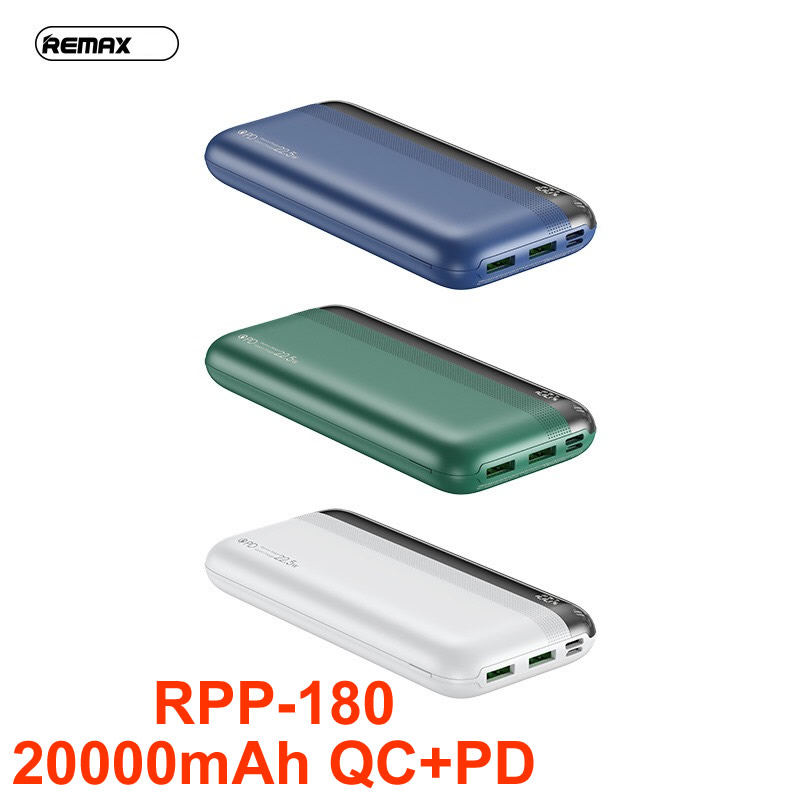 [SE292][20000mah][QC3.0]PIN SẠC DỰ PHÒNG REMAX RPP - 180 20000MAH QC3.0+PD 22.5W