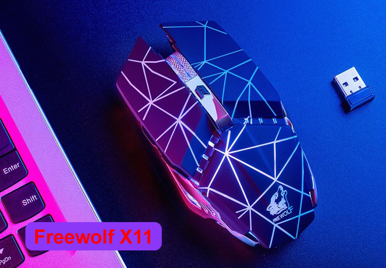 [SE100]CHUỘT KHÔNG DÂY FREEWOLF X11 (PIN SẠC)