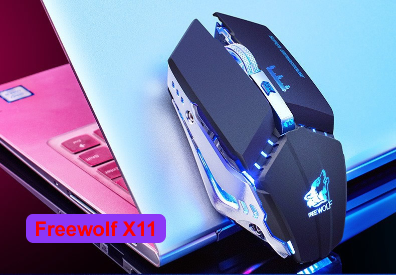 [SE100]CHUỘT KHÔNG DÂY FREEWOLF X11 (PIN SẠC)