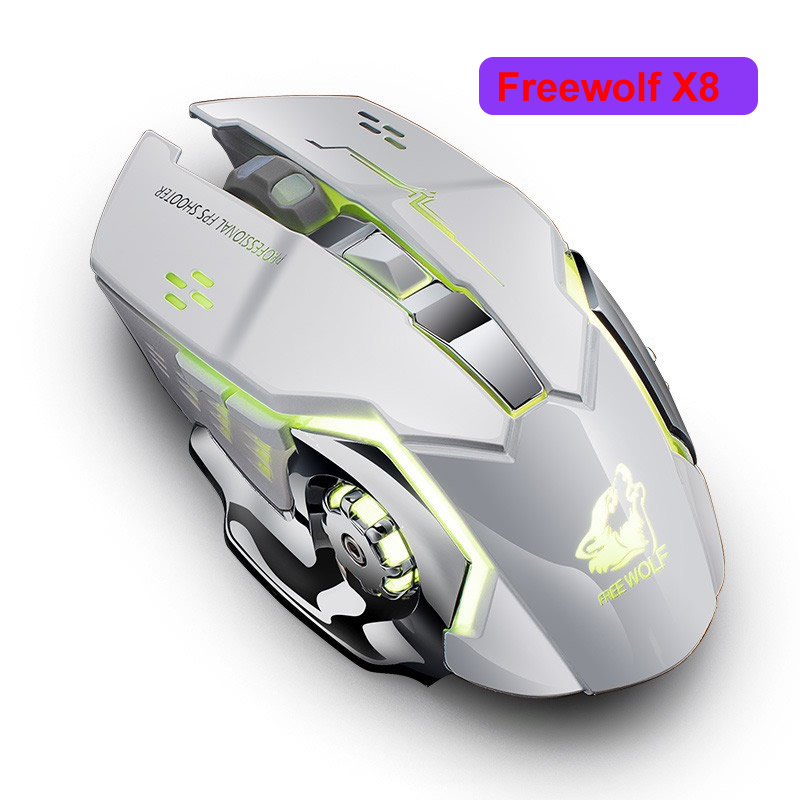 [SE101]Chuột Sạc Không Dây Free Wolf X8 Chuyên Game Free Color