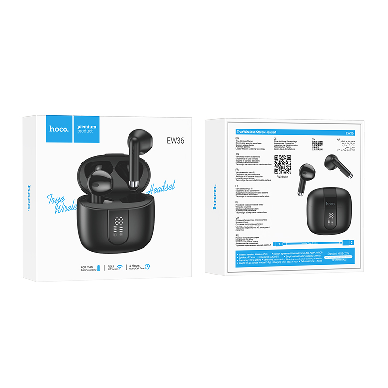 [SE210]Tai nghe Bluetooth True Wireless V5.3 Hoco EW36 30mAh/400mAh