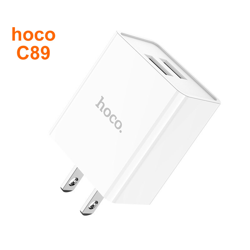 [SE31]Củ sạc Hoco C89 2 cổng USB, sạc nhanh 2.1A Max, thích hợp với nhiều dòng điện thoại, chân cắm tiêu chuẩn US