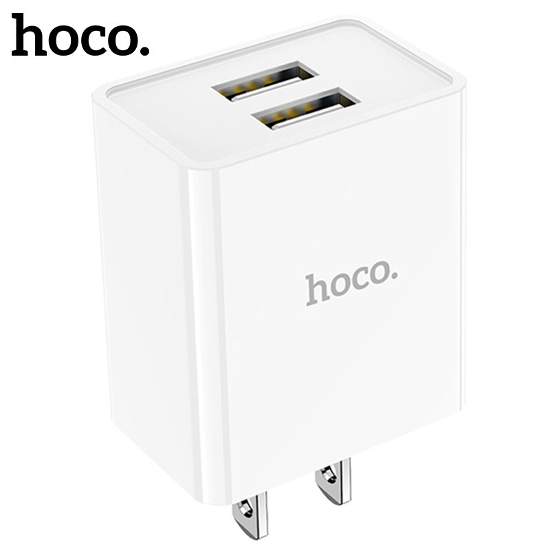 [SE31]Củ sạc Hoco C89 2 cổng USB, sạc nhanh 2.1A Max, thích hợp với nhiều dòng điện thoại, chân cắm tiêu chuẩn US